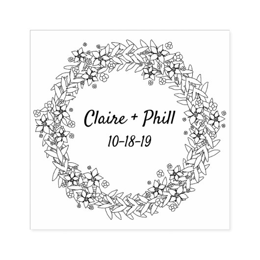 Tampons Encreurs Modern and Minimalist Twigs and Flowers Design (Impression)