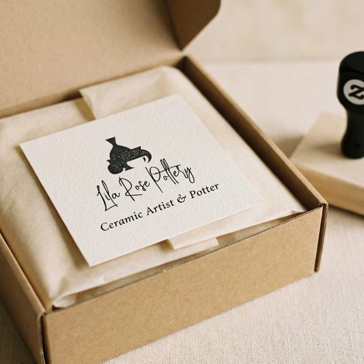 Tampons Encreurs Modern Business Name Script Handwritten Logo