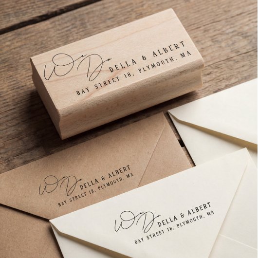 Tampons Encreurs Modern Calligraphy We Do Wedding Return Address