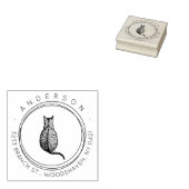 Tampons Encreurs Modern Cat Rustic Adresse de retour (Tamponné)