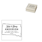 Tampons Encreurs Modern Chic SUD DAKOTA Etat Adresse de retour (Tamponné)
