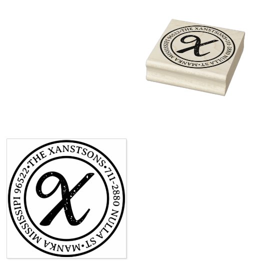 Tampons Encreurs Modern Classic Nom de famille Retour Circulaire d' (Tamponné)