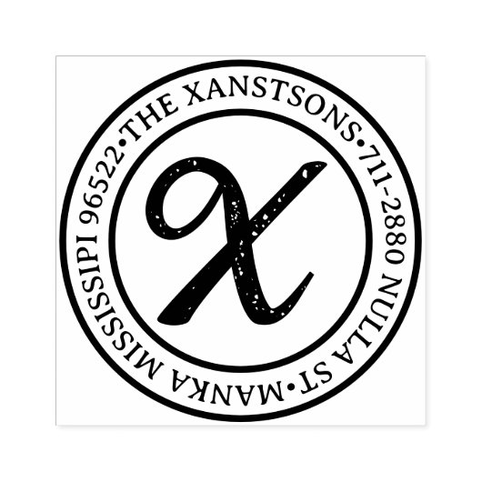 Tampons Encreurs Modern Classic Nom de famille Retour Circulaire d' (Impression)