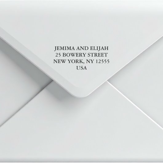 Tampons Encreurs Modern Classic Wedding Return Address