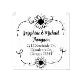 Tampons Encreurs Modern Daisy Adresse de retour (Impression)