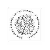 Tampons Encreurs Modern Hand-drawn Botanical Custom Library Book (Impression)