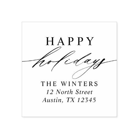 Tampons Encreurs Modern Happy Holidays Adresse de retour (Impression)