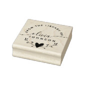 Tampons Encreurs Modern Minimalist Script Custom Library Book (Tampon)