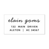 Tampons Encreurs Modern Script | Minimalist Personalized Return (Impression)