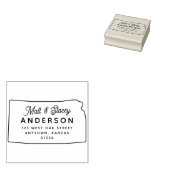 Tampons Encreurs Modern Simple Chic KANSAS State Return Adresse (Tamponné)