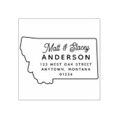 Tampons Encreurs Modern Simple Chic MONTANA State Return Adresse (Impression)