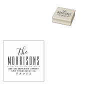 Tampons Encreurs Modern Style Bold Nom de script Nom de retour Adre (Tamponné)