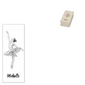 Tampons Encreurs Modern Trendy Ballerina Ballet Dance Personalized  (Tamponné)