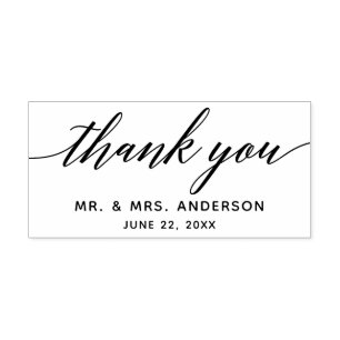 Tampons Encreurs Moderne Calligraphie Script Merci Mariage