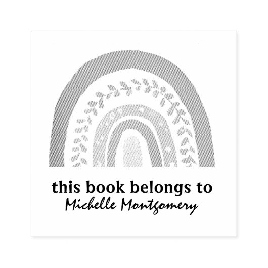 Tampons Encreurs Moderne Ce livre appartient à Rainbow Custom migno (Impression)