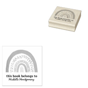 Tampons Encreurs Moderne Ce livre appartient à Rainbow Custom migno