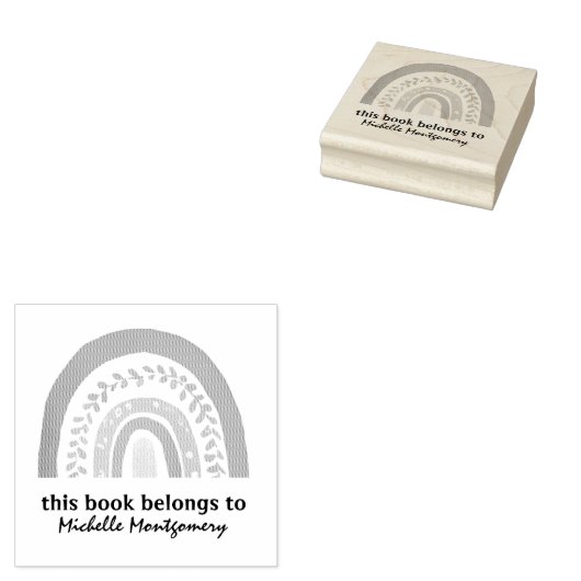 Tampons Encreurs Moderne Ce livre appartient à Rainbow Custom migno (Tamponné)