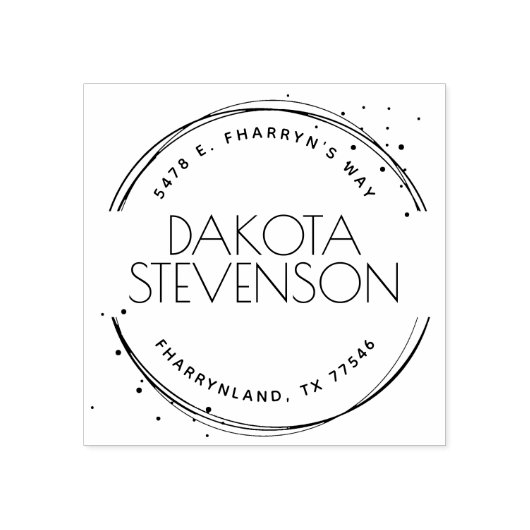 Tampons Encreurs Moderne Créez votre propre nom et adresse de retou (Impression)