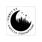 Tampons Encreurs Moderne Crescent Lune Arbres & Étoiles Round Ex Li (Impression)