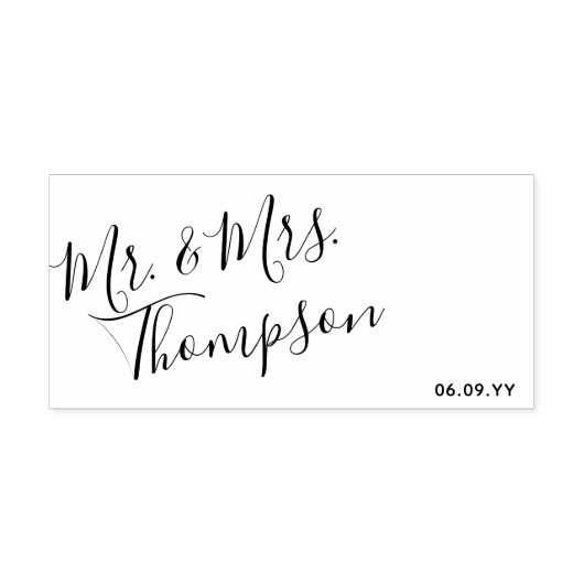 Tampons Encreurs Moderne | Élégance simple | Date Mariage (Impression)