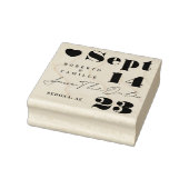 Tampons Encreurs Moderne Minimal Gras Imprimer Mariage Enregistrer (Tampon)