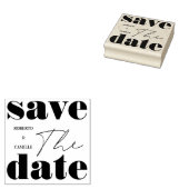 Tampons Encreurs Moderne Minimal Gras Imprimer Mariage Enregistrer (Tamponné)