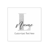 Tampons Encreurs Moderne Monogramme Initiale L & Nom Personnalisé (Impression)