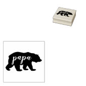 Tampons Encreurs Moderne Papa Bear Script Bear Silhouette (Tamponné)