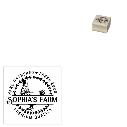 Tampons Encreurs Moderne Personnalisé Rustic Farm Nom du propriétai (Tamponné)