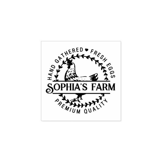 Tampons Encreurs Moderne Personnalisé Rustic Farm Nom du propriétai (Impression)