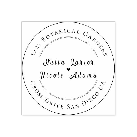 Tampons Encreurs Moderne Romantique Élégant Mariage de couronne flo (Impression)