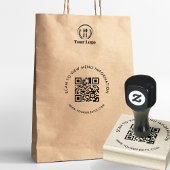 Tampons Encreurs Moderne Scannable QR Code Simple Business Menu