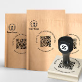 Tampons Encreurs Moderne Scannable QR Code Simple Business Menu