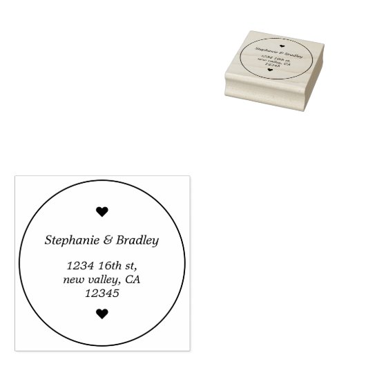 Tampons Encreurs Moderne Simple élégant Script Mariage nouvellement (Tamponné)