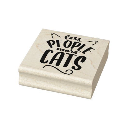 Tampons Encreurs Moins de Personnes Plus de Chats  (Tampon)