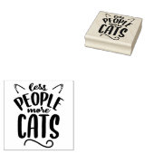 Tampons Encreurs Moins de Personnes Plus de Chats  (Tamponné)