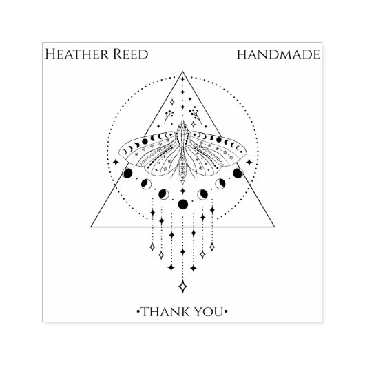 Tampons Encreurs Mois de phase de lune | Timbre en caoutchouc Merci (Impression)