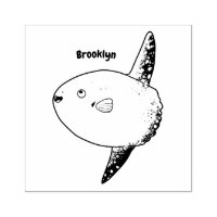 Mola mola poisson soleil de l'océan mignon dessin 