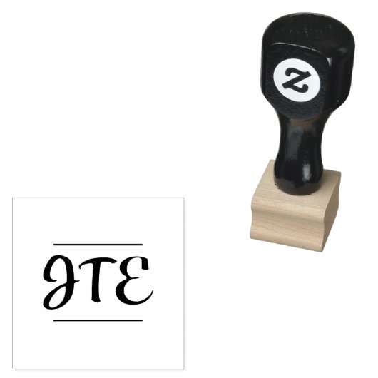 Tampons Encreurs Mon 3 premier timbre Monogramme (Tamponné)