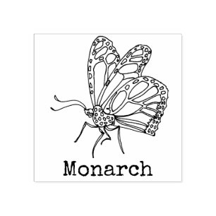 Tampons Encreurs Monarque papillon Monogramme