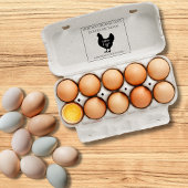 Tampons Encreurs Monogram Egg Carton Stamp Farm Fresh Eggs