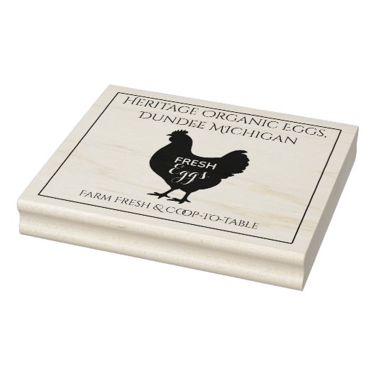 Tampons Encreurs Monogram Egg Carton Stamp Farm Fresh Eggs (Tampon)
