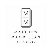Tampons Encreurs Monogram initials and name Ex libris library book (Impression)
