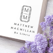 Tampons Encreurs Monogram initials and name Ex libris library book