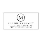 Tampons Encreurs Monogram Medallion Famille Modèle Adresse de retou (Impression)