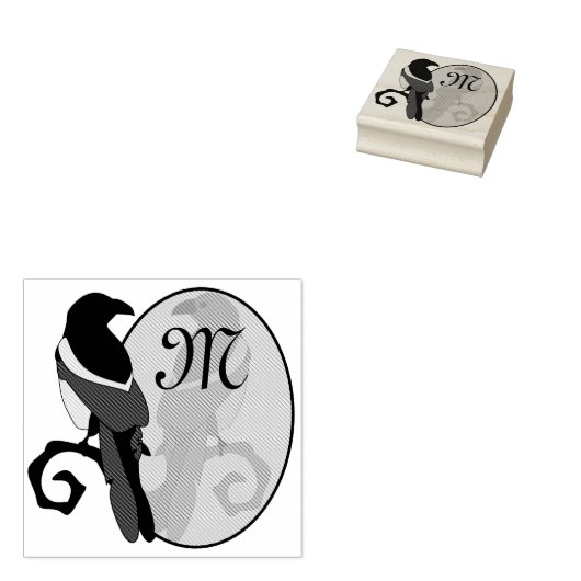 Tampons Encreurs Monogramme à pâte noire (Tamponné)