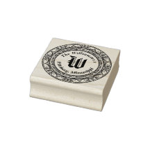 Monogramme a un entourage de Filigree arrondi avec