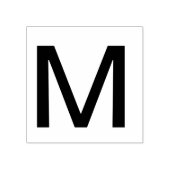 Tampons Encreurs Monogramme ajouter le nom lettre alphabet simple m (Impression)