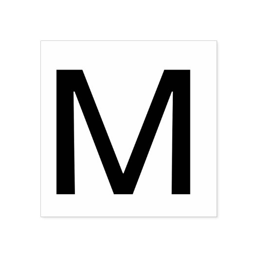 Tampons Encreurs Monogramme ajouter le nom lettre alphabet simple m (Impression)