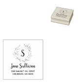 Tampons Encreurs Monogramme botanique moderne Adresse de retour per (Tamponné)